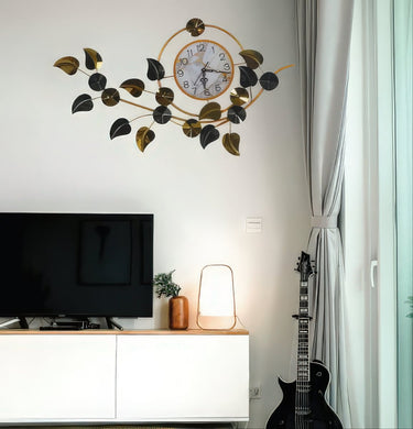 The Two - Tone Leaf Timepiece (35 x 22 Inches)